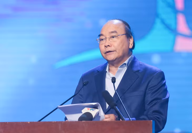 Thủ tướng Nguyễn Xuân Phúc phát biểu tại chương trình. - Ảnh: VGP