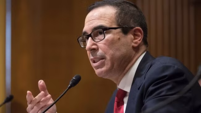 Bộ trưởng Tài chính Mỹ Steven Mnuchin (Ảnh: AP)