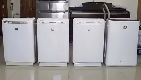 Một số mẫu máy lọc không khí Nhật "bãi". Ảnh: Việt Anh.