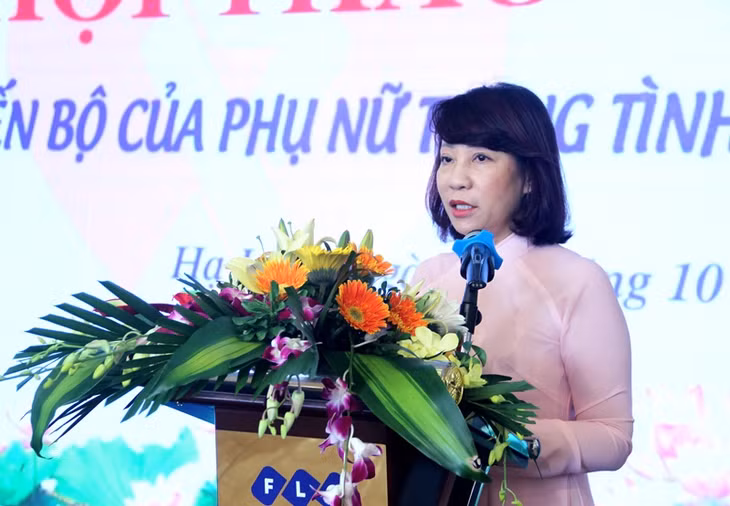 Đồng chí Vũ Thị Thu Thủy, Phó Chủ tịch UBND tỉnh, Trưởng Ban Vì sự tiến bộ của phụ nữ tỉnh Quảng Ninh
