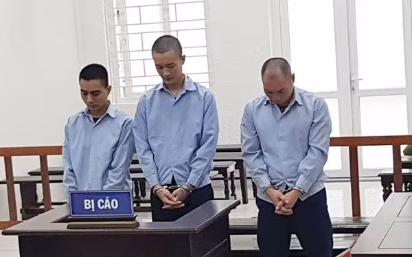  Các bị cáo tại tòa.