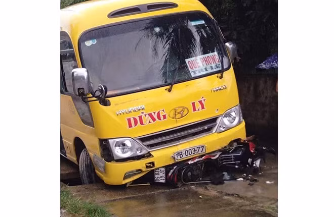 Hiện trường vụ tai nạn.