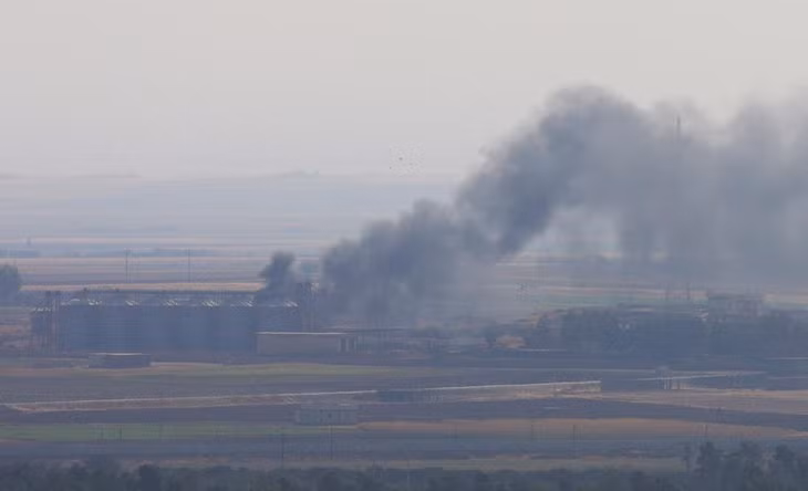 Giao tranh ở đông bắc Syria. Ảnh: Reuters