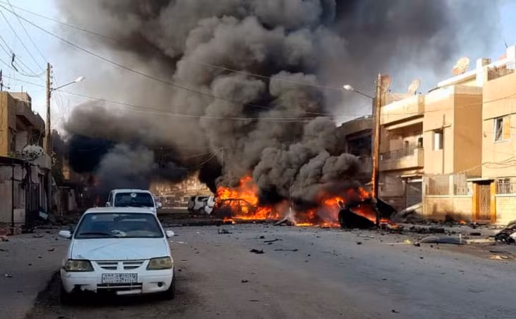 Một vụ đánh bom xe ở Syria. Ảnh: Washongton Post