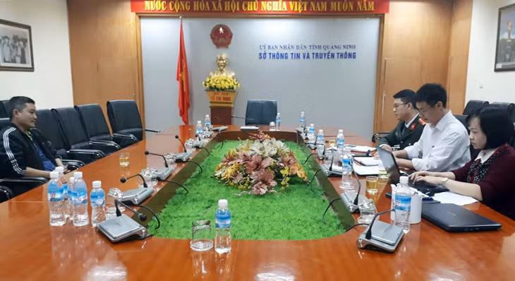 Sở TT&TT tỉnh phối họp với Công an tỉnh làm việc với chủ tài khoản Đoàn Mạnh Cường