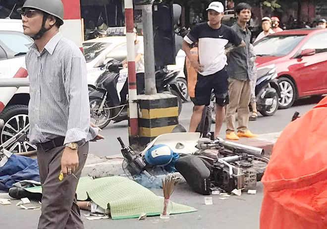 Hiện trường vụ tai nạn.