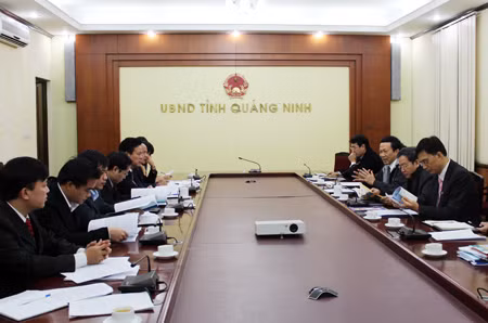  UBND tỉnh làm việc với đoàn công tác tỉnh Hà Giang 