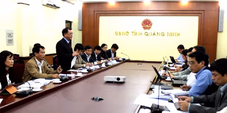 Đồng chí Đỗ Thông, Phó Chủ tịch Thường trực UBND tỉnh phát biểu tại buổi làm việc