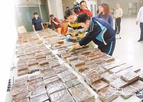  Nếu được bán ra thị trường, 229 kg ma túy này có thể trị giá 300 triệu USD. Ảnh: ChinaTimes.