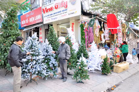 Thị trường noel đã bắt đầu sôi động.