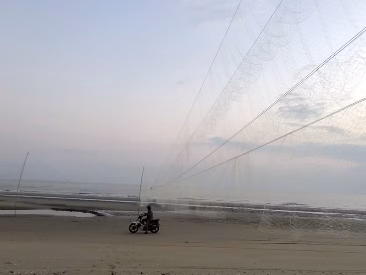 Tại bãi biển Trà Cổ, những 