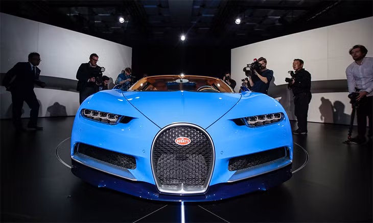 Bugatti Chiron - siêu phẩm tốc độ giá hơn 3 triệu USD. Ảnh: Jason Alden/Bloomberg.