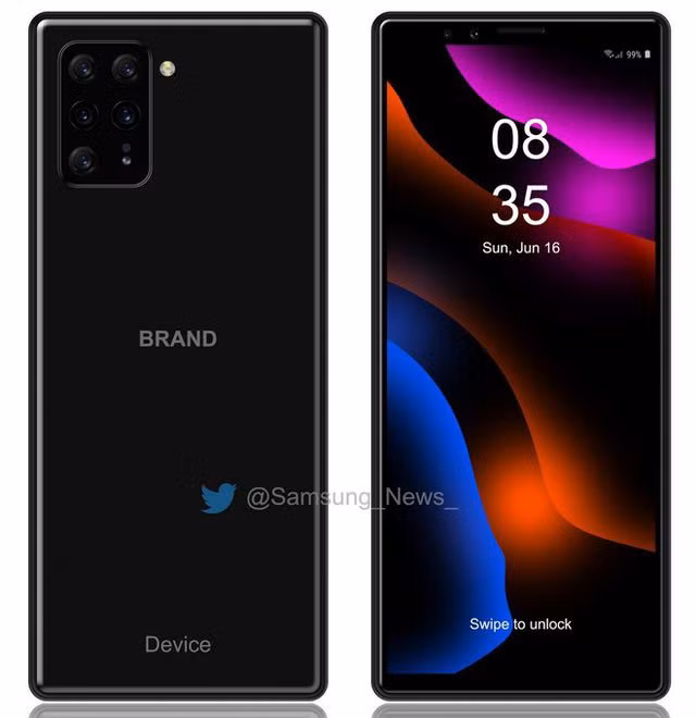 Ảnh bản dựng Xperia 0 với cụm 6 camera ở mặt sau