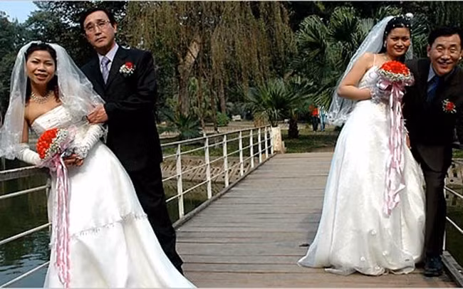 Cô dâu nước ngoài ở Hàn Quốc. Ảnh: NYT.