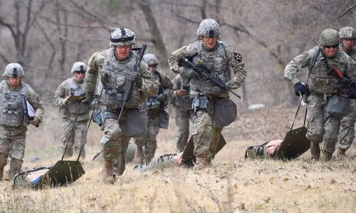 Lính Mỹ huấn luyện tại Hàn Quốc năm 2018. Ảnh: US Army.