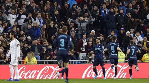 Willian Jose tận dụng sai lầm của Ramos mở tỷ số.