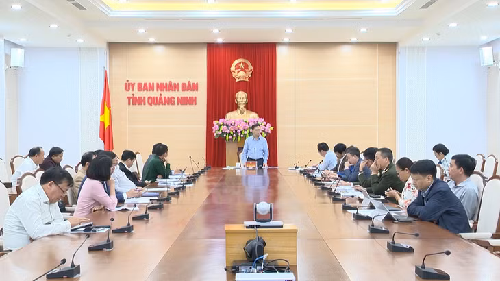 Đồng chí Bùi Văn Khắng, Phó Chủ tịch UBND tỉnh cho ý kiến về công tác tổ chức Hội chợ 