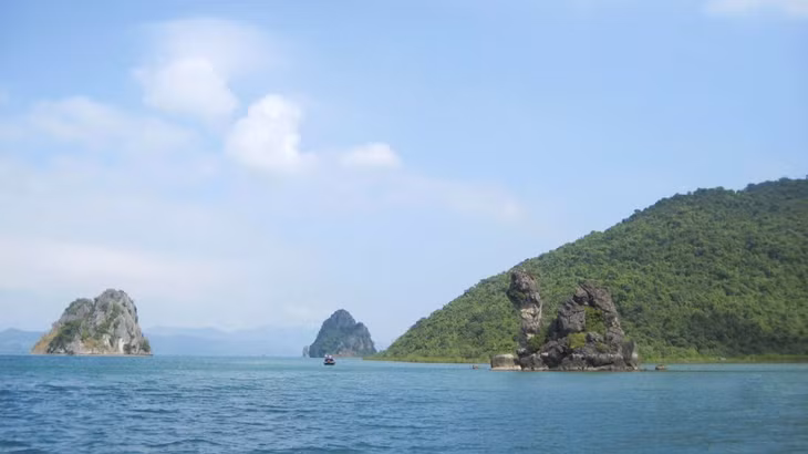 Vườn Quốc gia Bái Tử Long có 80 hòn đảo đá vôi và núi đất đan xen, tạo nên phong cảnh đẹp.