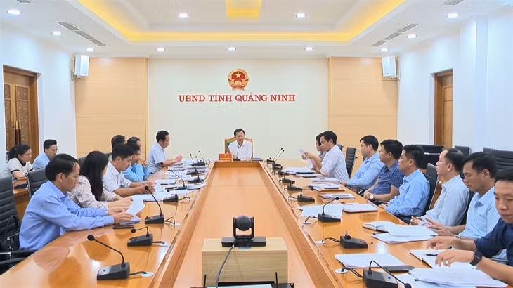 Đồng chí Cao Tường Huy, Phó Chủ tịch Thường trực UBND tỉnh chủ trì cuộc họp