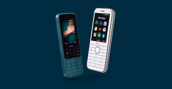 Nokia 6300 4G (bên trái) và Nokia 8000 4G. Ảnh: HMD Global