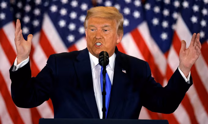 Trump trong cuộc họp báo tại Nhà Trắng hôm 4/11. Ảnh: Reuters.