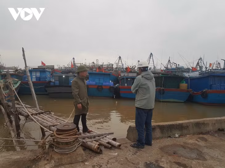 Tàu cá được neo đậu an toàn tránh bão số 13.