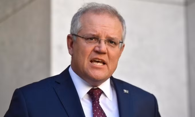 Thủ tướng Australia ScottMorrison tại Canberra ngày 5/6. Ảnh: Reuters.