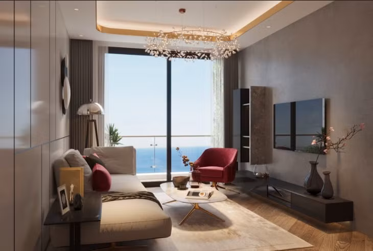 Tầm nhìn hướng vịnh của các căn hộ tại The Ruby Hạ Long.