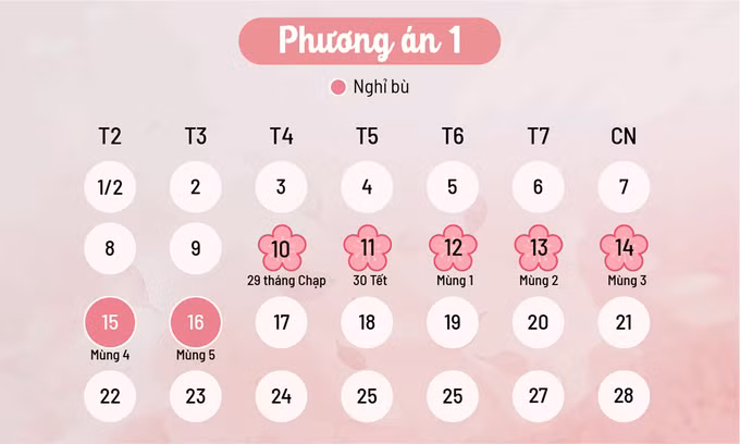 Phương án nghỉ Tết Nguyên đán Tân Sửu 2021 được Chính phủ đồng ý. Đồ họa: Việt Chung