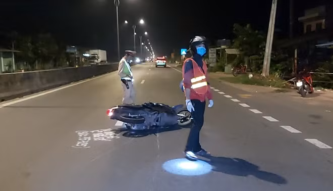 Hiện trường vụ tai nạn.