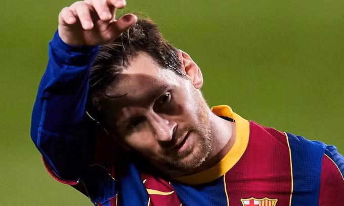 Messi ghi ba bàn sau ba trận Champions League mùa này. Ảnh: Reuters