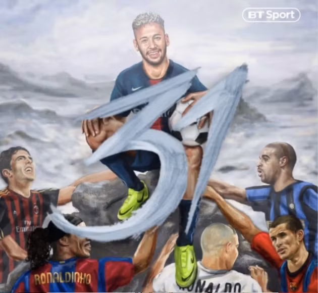  Neymar trở thành chân sút Brazil số 1 tại Champions League.