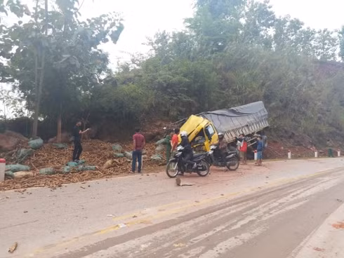 Hiện trường vụ tai nạn.