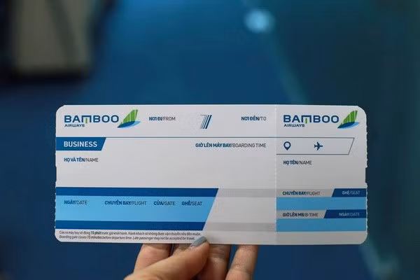 Một mẫu boarding pass dự kiến của Bamboo Airways. (Nguồn: Tập đoàn FLC)