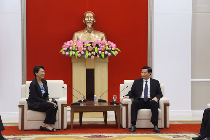 Đồng chí Nguyễn Đức Long, Chủ tịch UBND tỉnh tiếp 