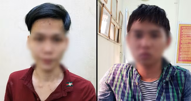 Hai đối tượng cướp giật bị bắt giữ.
