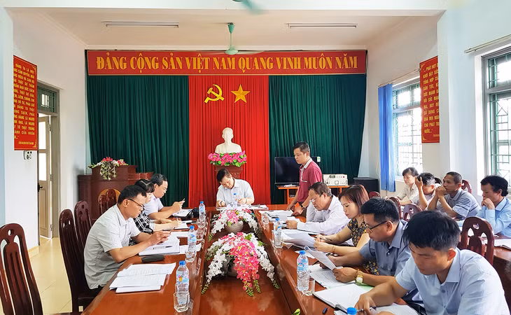 Đại diện Ban Xây dựng nông thôn mới làm việc với xã Thanh Lâm, huyện Ba Chẽ về triển khai chương trình xây dựng nông thôn mới nawm2018.