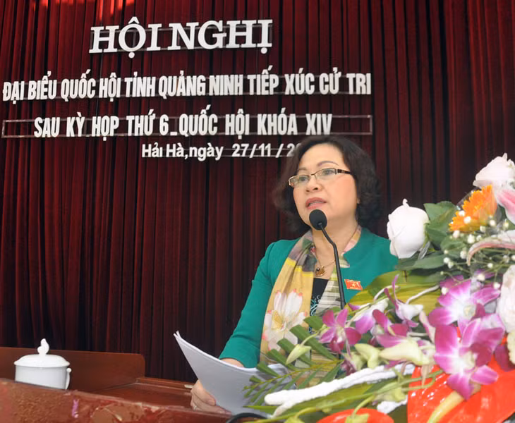ĐBQH Ngô Thị Minh thông báo tới cử tri huyện Hải Hà nội dung Kỳ họp thứ 6, Quốc hội Khóa XIV.