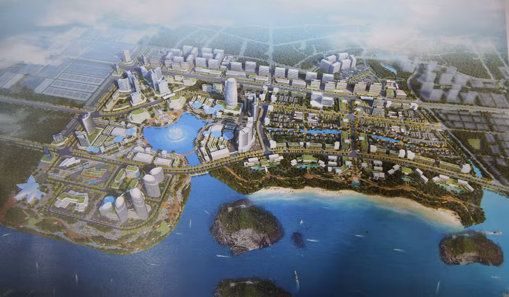 Phối cảnh ý tưởng quy hoạch phân khu 2 và 3, Khu đô thị Cái Rồng.