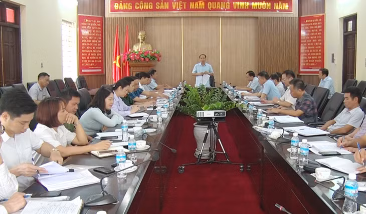 Thành ủy Uông Bí tổ chức hội nghị giao ban Đảng bộ các xã phường tháng 4, triển khai nhiệm vụ tháng 5 năm 2019. Ảnh: Thanh Hương (Qt.uongbi )