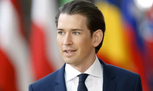 Thủ tướng Kurz khi còn nắm quyền hồi năm 2018. Ảnh: AFP.