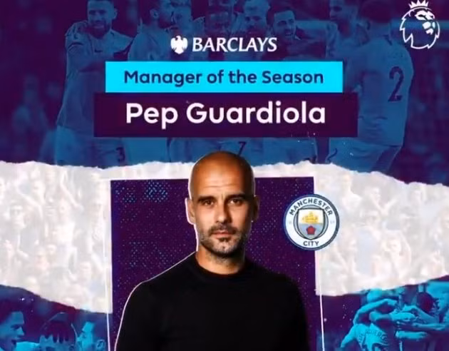  Guardiola là HLV Premier League hay nhất mùa.