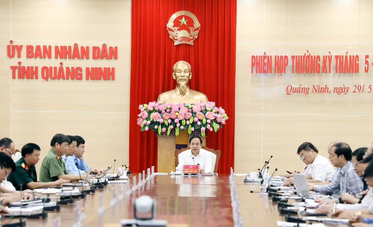 Phó Chủ tịch Thường trực UBND tỉnh chỉ đạo tại phiên họp thường kỳ UBND tỉnh tháng 5.