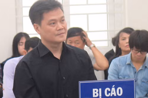Bị cáo Cường tại phiên tòa sơ thẩm.