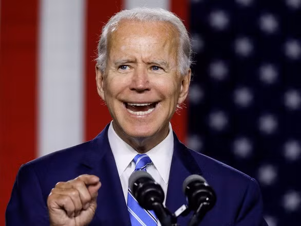 Cựu Phó Tổng thống Mỹ Joe Biden - ứng viên đảng Dân chủ phát biểu tại sự kiện vận động tranh cử ở Wilmington, bang Delaware. Ảnh: Reuters.