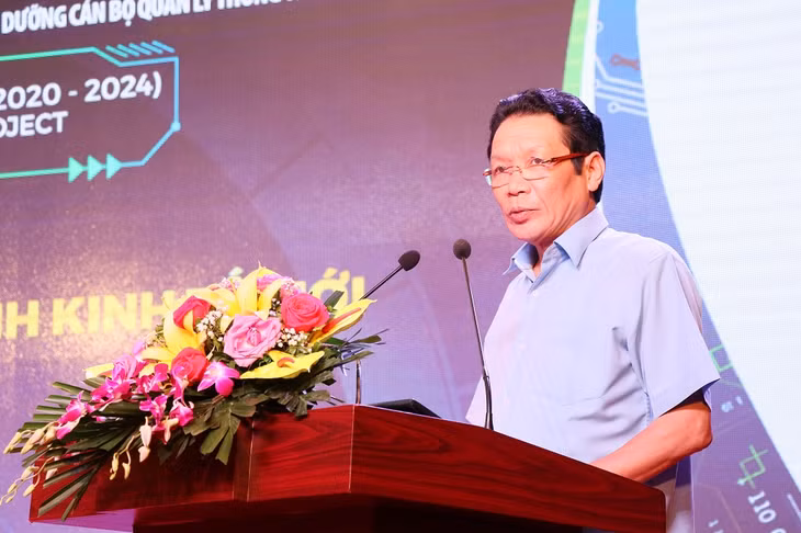 Thứ trưởng Bộ Thông tin và Truyền thông Hoàng Vĩnh Bảo phát biểu tại diễn đàn