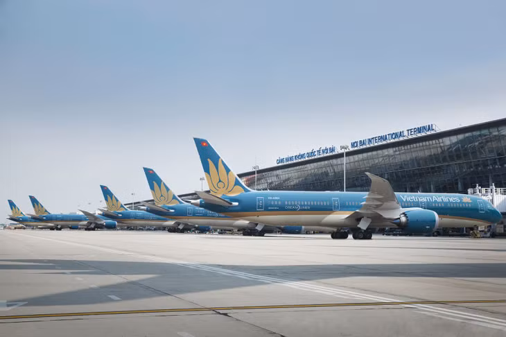 Máy bay Vietnam Airlines.