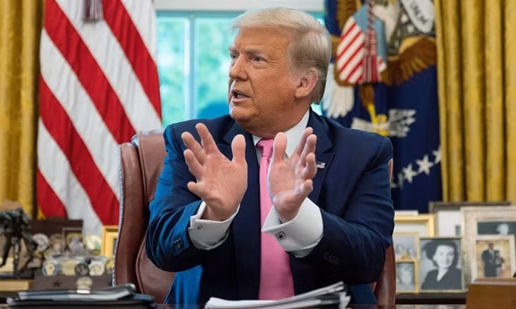 Tổng thống Mỹ Donald Trump tại cuộc họp báo ở Nhà Trắng hôm 20/7. Ảnh: AFP.