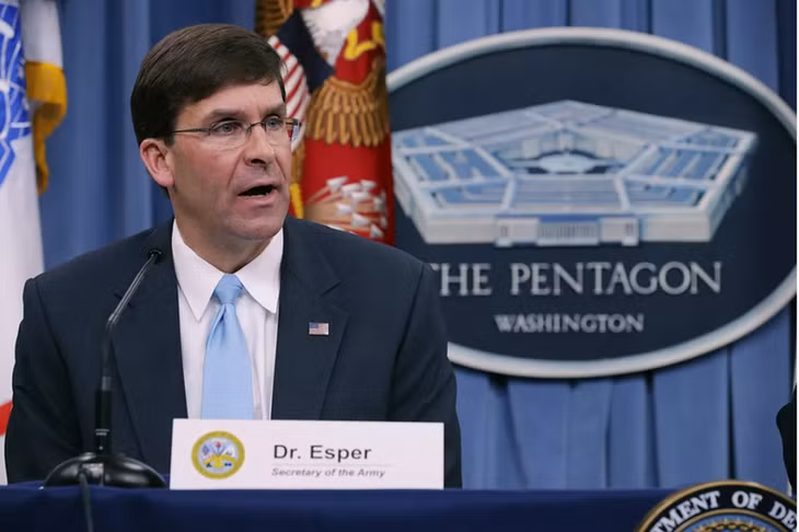 Bộ trưởng Quốc phòng Mỹ Mark Esper. Ảnh: Getty.