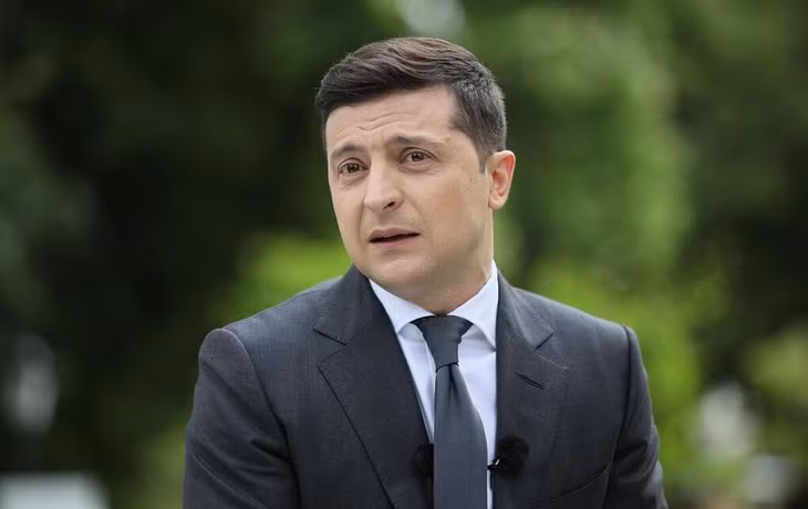 Tổng thống Ukraine Volodymyr Zelensky phát biểu ở Kiev hồi đầu tháng. Ảnh: AFP.